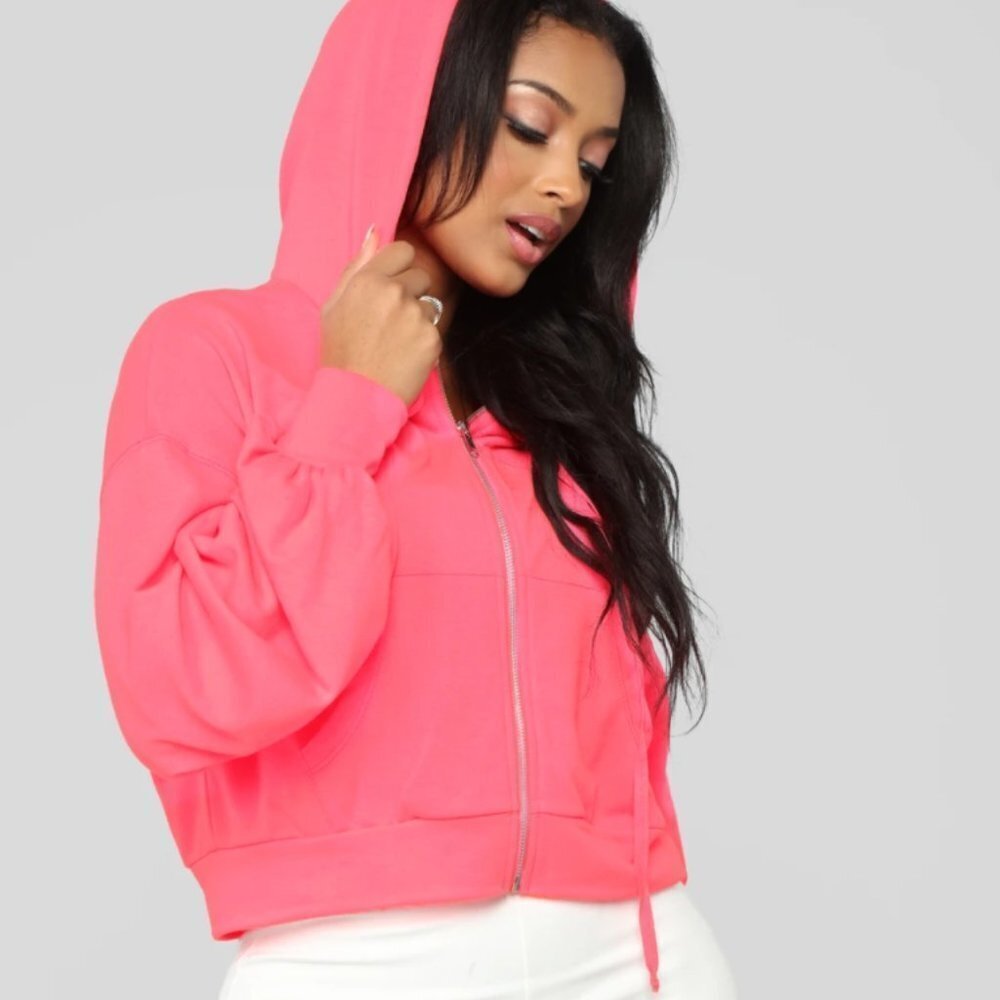 Fashion Nova Pink Hoodie Jacket